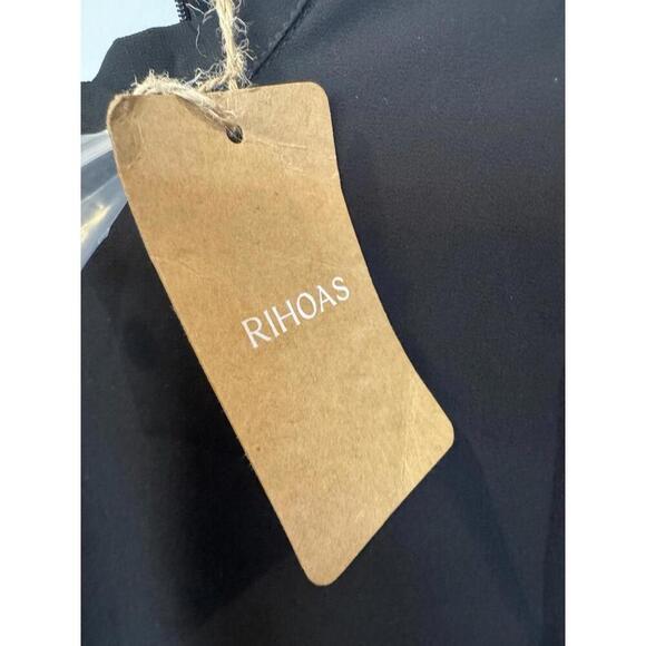 Rhoas Black Cocktail Dress Party Holiday NWT Chic Feminine Vtg Inspired XL - Picture 2 of 4